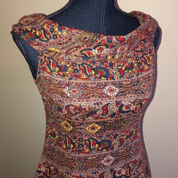 Like New Zara Trafaluc Bohemian Print Dress Sz 28 - Picture 2 of 8